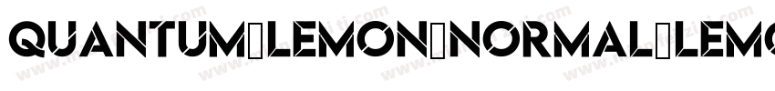 Quantum Lemon Normal Lemon Normal字体转换